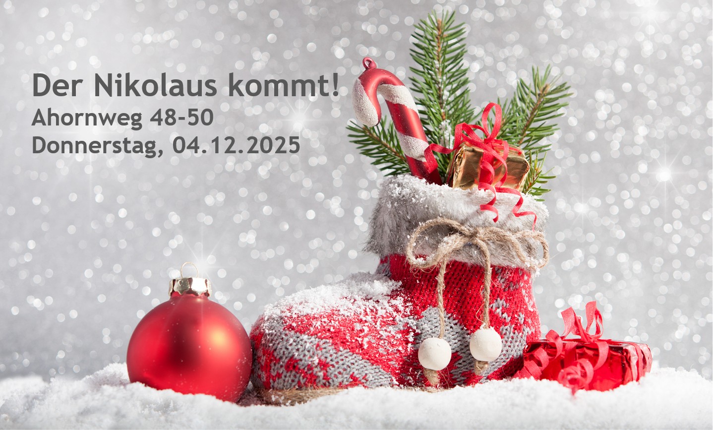Nikolaus kommt zum Ahornweg!